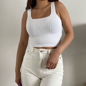 (Light Blue Also Available) Brandy Melville Ribbed Tank Top